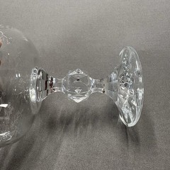 Bohemia Crystal Queens Lace Tall Sherbet Champagne Glass 5″ Set of 2 Gold Trim