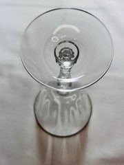 Mikasa Allegro Gold Rim Optic Water/Wine Goblets Glasses 7 7/8″ Nice!