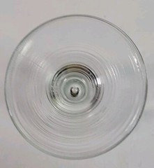 Arcoroc France Clear Molded Embossed Fruit Design Goblet 7″