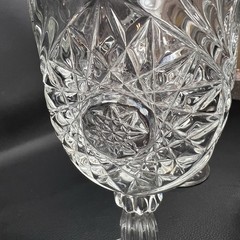 Libbey Hobstar Clear Pressed Glass 3 Stemmed Water Goblets, 1 Tumbler, 1 DOF EUC