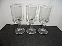 VINTAGE TOSCANY CRYSTAL CLARET WINE GLASSES – SET OF 3