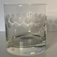Cheers by Mikasa Double Old Fashioned Rocks Glass Bubbles Circles Retired Clear