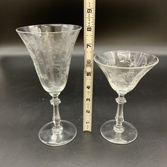 Glastonbury Lotus Vesta Clear 10pc Set: 8 Goblets & 2 Champagne Coupes