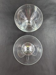 Set of 2 Schott-Zwiesel Conte Clear Champagne/Tall Sherbet Crystal Glasses 1990s
