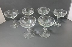 Vintage Mixed Stemware Lot of 6 Small Cocktail Cordial Dessert Cups