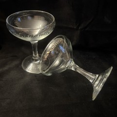VTG 25th Wedding Anniversary Coupe Champagne Glasses Set Of 2 Anniversary Gift
