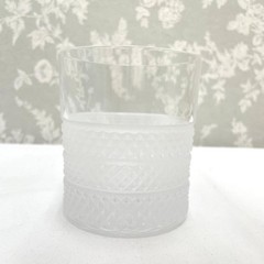 Tiffany & Co Diamond Point Double Old-Fashioned Crystal Glass Set of 2 Pre-owned