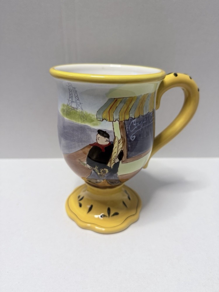 Certified International Ceramic Goblet Jennifer Brinley, EUC.