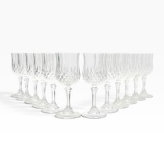 Cristal d’Arques “Longchamp” 12 Crystal Cordial Liqueur Wine Glasses 4 5/8” 2oz