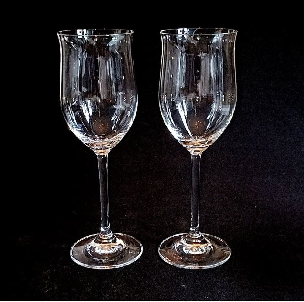 Set of 2 WATERFORD Marquis VINTAGE White Wine Glasses – Signed RETIRED