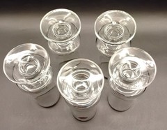 MCM Cristallerie Zwiesel Crystal Champagne glasses SILVER Germany Set of 5