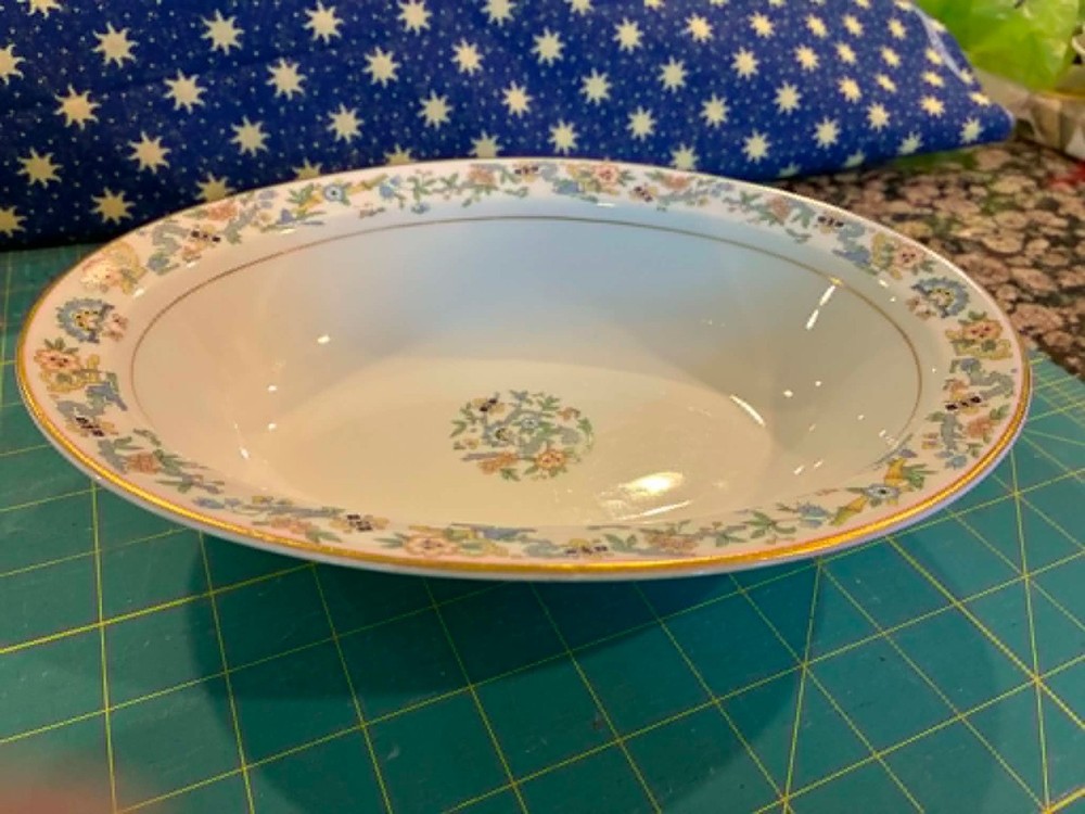 Syracuse China SS Oriental Gold Trim Flowery – 10″ OVAL VEGETABLE BOWL