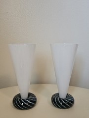 R. Guy Corrie, late 20th century Pair of Flute Glasses NEO DECO ART DECO