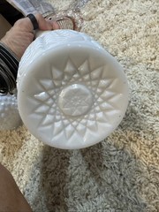 Kemple Glass «Sunburst» (Aztec reproduction) milk glass water set