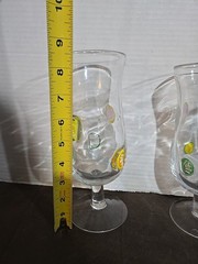 Artland Hand-Blown Lemon Hurricane Glasses With Applied Lemon Slices – Set of 2