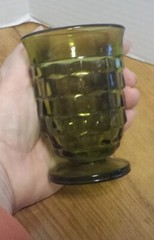 5 MCM Whitehall Avocado Fostoria American Cubist Juice glass 3 3/4″ tall
