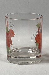 Block Spal China POINSETTIA Mary Lou Goertzen Old Fashioned 8oz. 3 3/4″Christmas