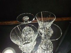 Val St Lambert Signed Glendale Water Goblets SET OF 4