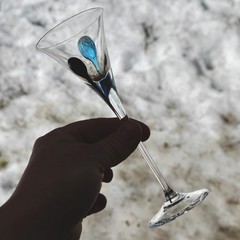 Nuutajarvi Finland set of six cordial glass by Heikki Orvola