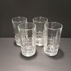 Cristal D’Arques Durand Arizona Parallel 4 Highball Glasses Tumblers 5 & 7/8