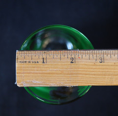 Vintage Tall Green Cocktail Tumbler Tea Glass with Gold Grapes Vine Accents
