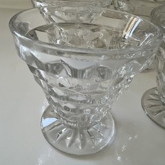 Set of 6 Fostoria American Footed Juice/Oyster or Fruit Cocktail Tumblers