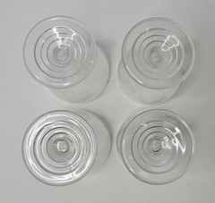 Set Of 4 Anchor Hocking Manhattan Glass Wine Cordial Ribbed Glass 3.5” Art Deco