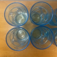 Lenox Butterfly Meadow Blue Glasses Cups 5” Tall Basket Weave Set Of 8