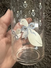2 Vtg Libbey Drinking Glasses Country White Goose Geese Duck Blue Ribbon Bow