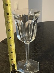 (1) Baccarat Malmaison Tall Crystal Water Goblet~ 8” ~France ~Signed~ CHIP