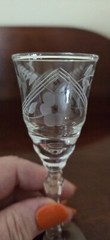 VTG Rock Sharpe MCM Etched Crystal Cordial Shot Glasses #3005-11-Set Of 4-Rare