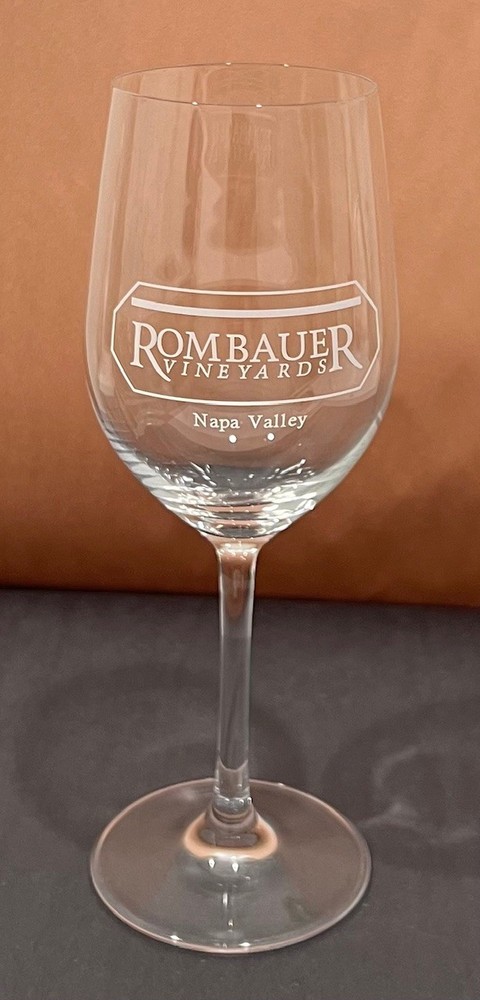 Signed ROMBAUER VINEYARDS Napa CA Stolzle Lausitz 8 7/8″ CHARDONNAY WINE GLASS