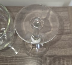 Set of 2 Standard Glass Co Criss Cross & Punties Etched Tall Pair of Water…