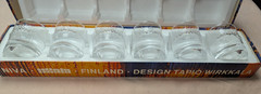 set of 6 Finnish NIVA Liqueur shot glasses in original box; excellent condition