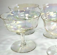 Mother of Pearl (Stem 858) by Fostoria Low Champagne/Sherbet Glasses Set of 5