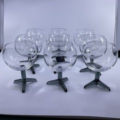 Set Of 9 Morgantown Glass Company Hang Ups, On The Rocks Glass