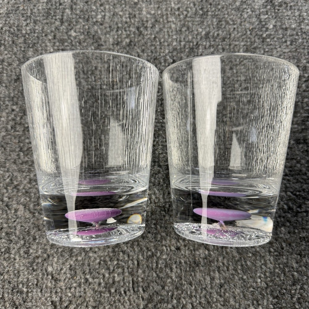 Bubble Drinking Glasses (Set Of 2) Shot Glass Small Drinking Purple Bubble