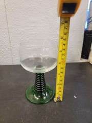 (6) Luminarc France Emerald Green Beehive Stemmed Wine Glass or Goblet