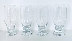 Mikasa France CHEERS SELECTION Etched Thick Foot 16 OZ Beer Glasses NEW CHOICE