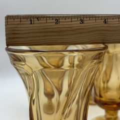 Vintage MCM 6 Glasses Fostoria Jamestown Amber 6” Water Tea Wine