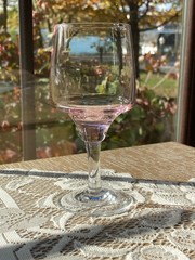 Sasaki Harmony Orchid Pink Juice Goblet 2″ Diameter 5″ Tall