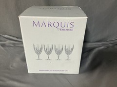 Marquis by Waterford Markham Iced Beverage Glass Set of 4 Italy Crystal NEW