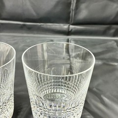 Used Good Baccarat Nancy Tumbler Rocks Glass Pair Crystal Clear