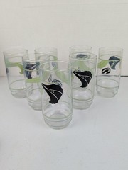Set Of 7 Corelle Black Orchid 14 oz Tumblers