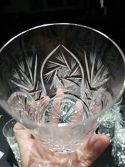 7 Tumblers DOF 4″ Glasses fans Pinwheel buzzstar crystal Leanore American Cut