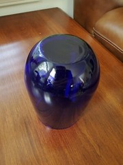 Vintage Cobalt Blue Glass Cup Candle Holder Tumbler Jar