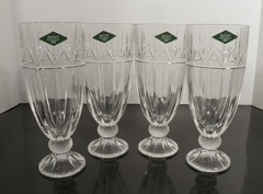 Shannon Godinger OLYMPIA Iced Tea Goblet (s) LOT OF 4 Lead Crystal 24% Glass
