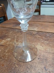 Fostoria Etched Romance Water Goblet 7 1/2″ Elegant wine glass Replacement BOW