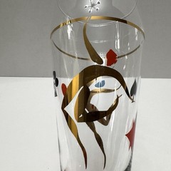 Ritzenhoff Heinz Te Laake Pilsner Glass Playing Card Suits Signed 17cm