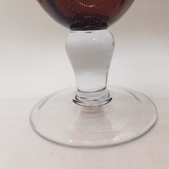 2 Vintage Artland Savanah Purple Fizz Amethyst Bubble Goblet 7 1/4″ T 14 oz